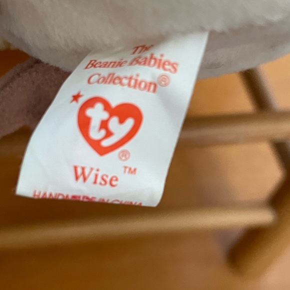 Ty Beanie Babies Wise The Owl 1998 Retired.Rare.Tag Errors. Stitching Error - Picture 5 of 11
